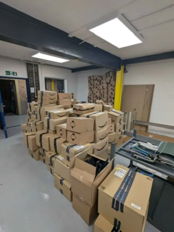 Stock stacked inside our first unit