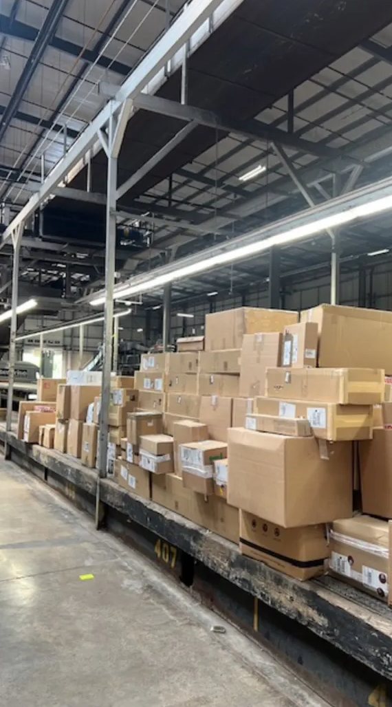 The warehouse floor at our first unit