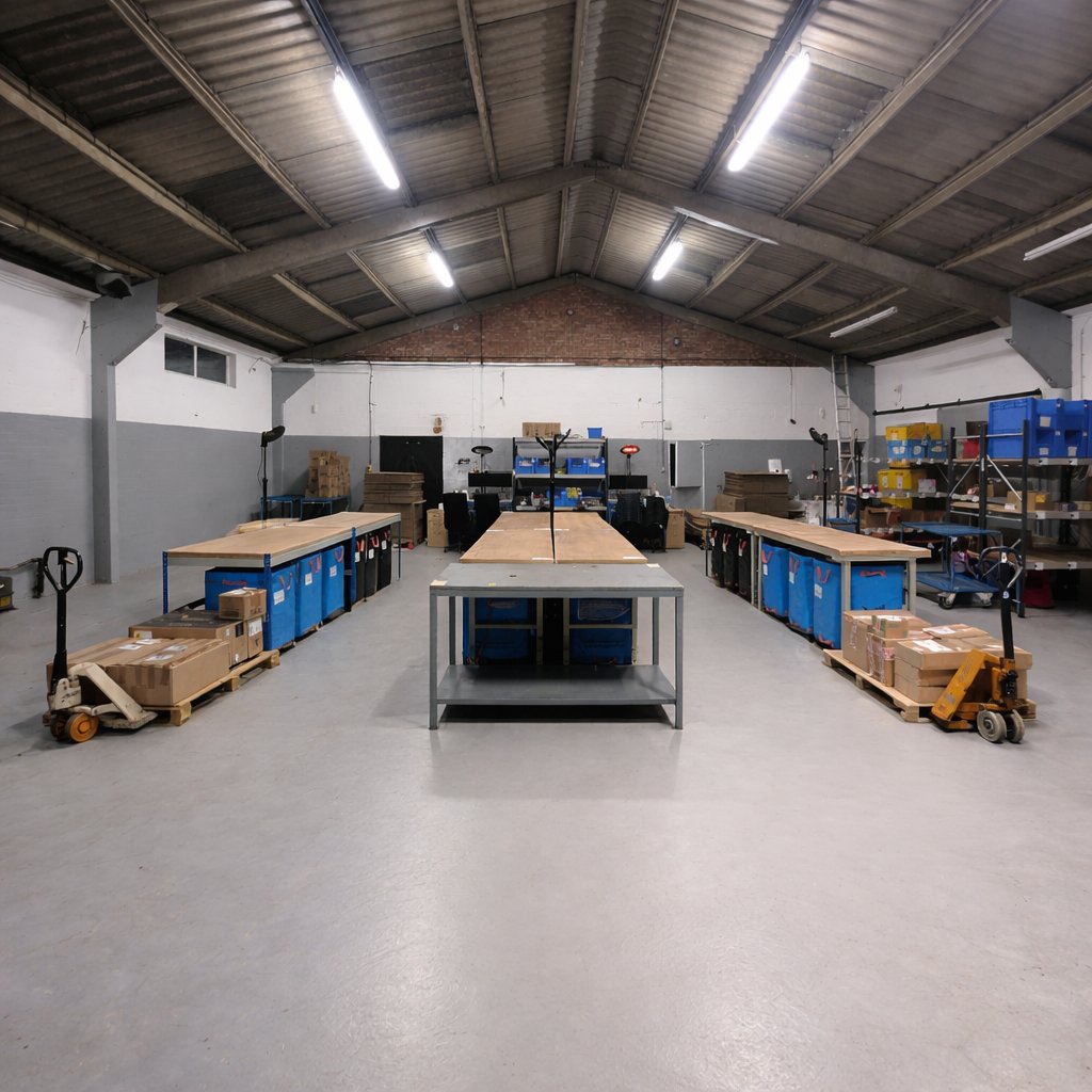 Precision Prep warehouse floor