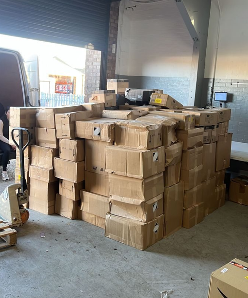 Stock stacked in our current facility